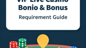 Золотые фишки и игральные карты как символ условий отыгрыша бонусов в Live Casino VIP от Agen Bola Liga